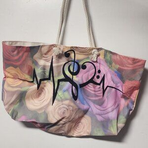 Treble Bass Clef Heart Music Love of Music Weekender Bag, design by me Shalav5